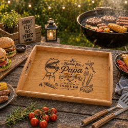 Plateau de Service Personnalisé « Le Roi du Barbecue »